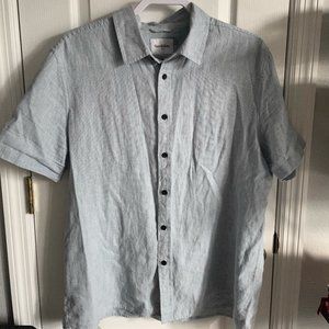 light blue button up